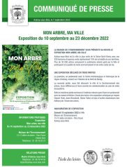 Mon Arbre , ma Ville - Exposition du 10 septembre au 23 décembre 2022